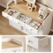 White Laundry Cabinet 3 Drawers 2 Tilt-Out Baskets Bathroom Storage Organizer